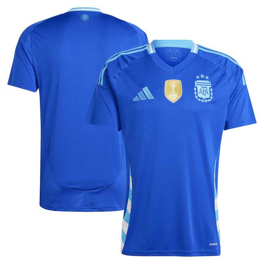 Mens Argentina Blue Blank Away Soccer Jersey